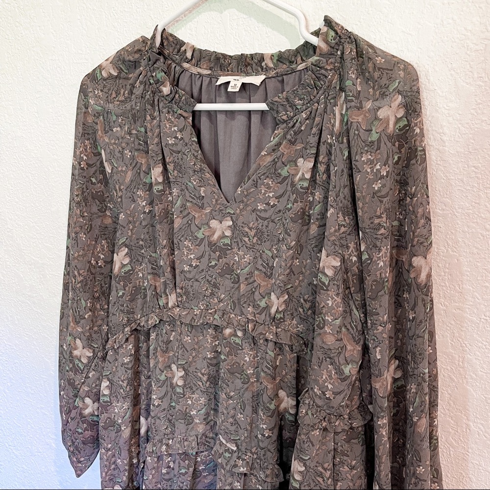 Entro Floral Print Dress (Size Medium)